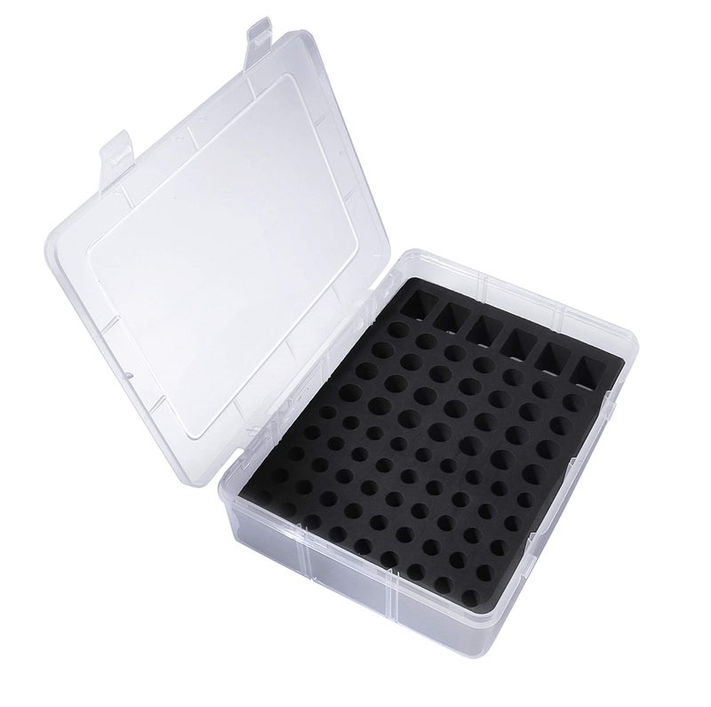 GETGEAR battery storage case for AA, AAA, and 9 Volt batteries, customized inlay to hold battery neat (Clear Large) - Image 4